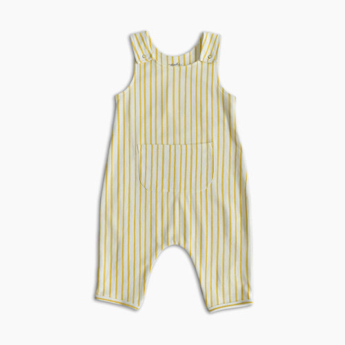 Pehr Organic Cotton Overall - Stripes Away Marigold, 6-12M