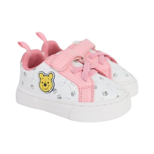 Disney Infant Sneakers - Winnie The Pooh and Minnie Mouse Baby Court Sneakers with a Hook and Loop Closure