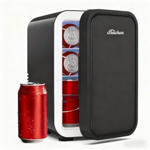 BEICHEN 6L Mini Fridge AC100-120V / DC12V Cooler Warmer for Bedroom Car Office Dorm