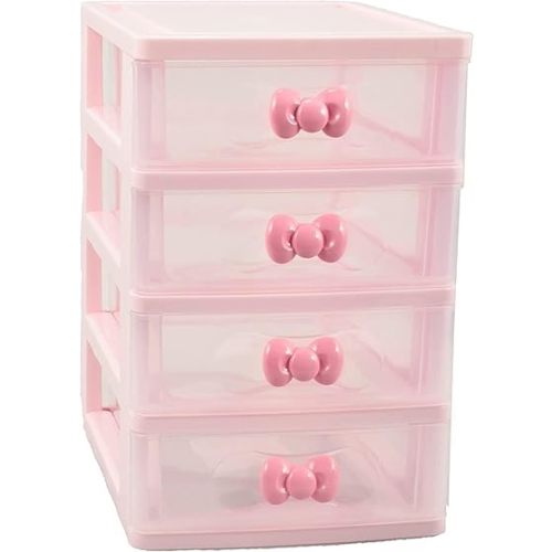 Girls Cute Lovely Color Storage Box Desktop Organizer Bathroom Bedroom Jewelry Storage Box For Storing Small Items (4 layers)