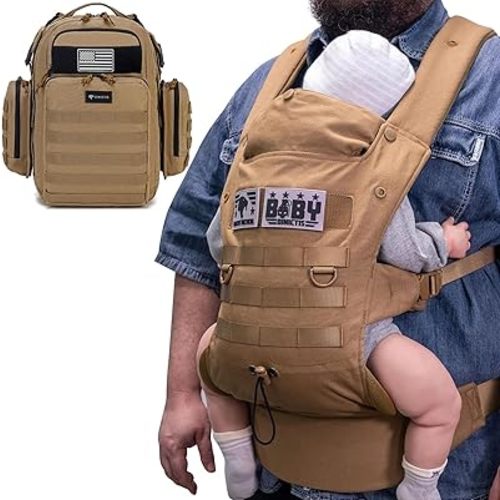 Ergonomic Lumbar Support Baby Carrier for Infants to Toddlers & Mens Diaper Bag Backpack with Diaper Changing Mat