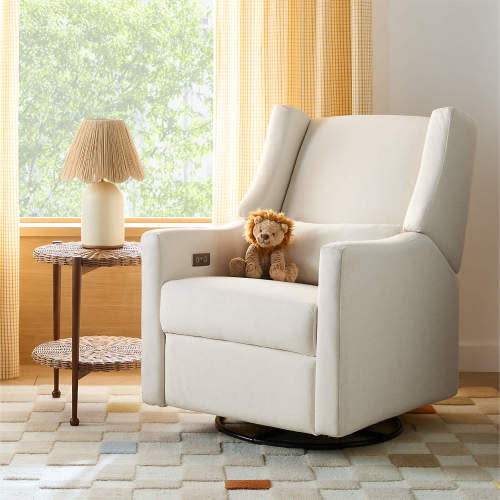 Contribute to Babyletto Kiwi Cream Electronic Swivel Glider Power Recliner Nursery Chair ($899)