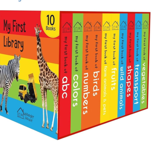 My First Library: Boxset of 10 Board Books for Kids
