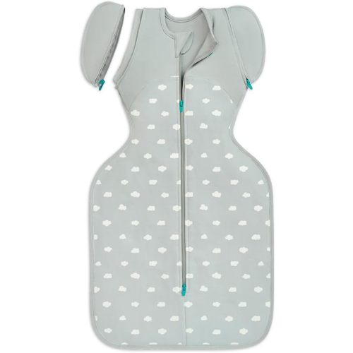 Love to Dream Swaddle Up Transition Swaddle, Patented Zip-Off Wings, Help Baby Transition from Being Swaddled to Arms Free when showing signs of rolling,1.5 TOG, All Seasons, 13-19 lbs, Light Olive