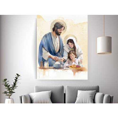 Holy Family Canvas Prints, Saint Art, Holy Family Canvas ,Catholic gift, Baptism gift, catholic wall art