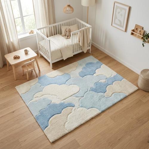 Cloud Nursery Rug (4x6 ft)