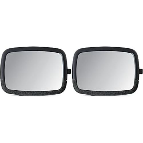 Munchkin Baby Car Mirror for Rear Facing Car Seats, Pivot 360 Baby in-Sight Adjustable Auto Mirror, Black, 2 Pack
