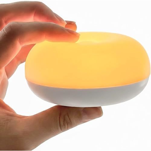 Geecent Baby Night Light, 0 Blue-Light Nursery Egg Light for Breastfeeding, Flip Design, Soft BPA Free, 3 Colors & Dimming, Rechargeable Portable Touch Nightlight for Kids Toddler