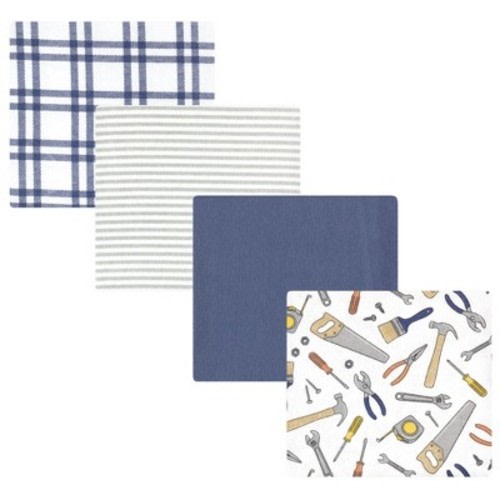 Hudson Baby Infant Boy Cotton Flannel Receiving Blankets, Construction Work, One Size