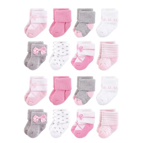 Little Treasure Cotton Rich Terry Socks 16-Pack, Ballerina