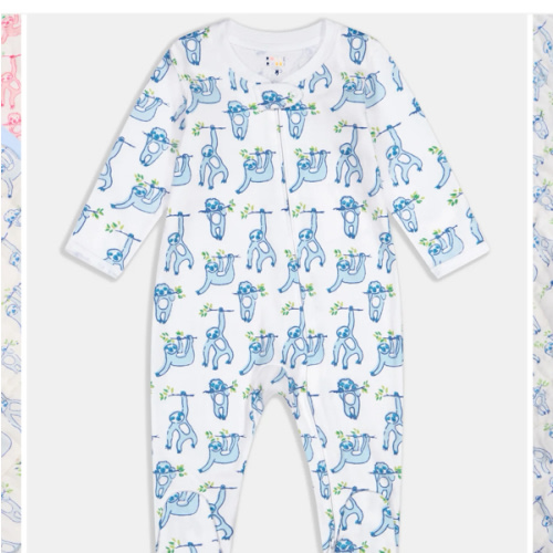 Infant Sleepy Sloth Zipper Footie