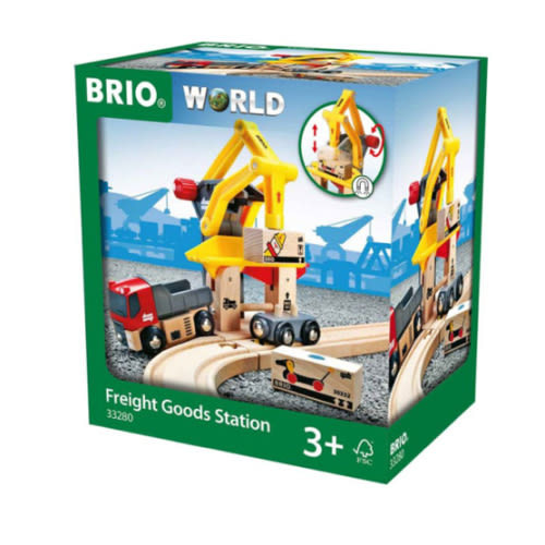 BRIO World Wooden Railway Train Set Freight Goods Station by Brio