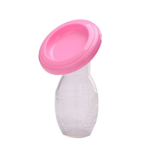 Clearance Kitchen! Hmlai Silicone Breast Pump Manual Breast Pump Pink, Manual Baby Breast Pump Food Grade Silicone Milk Collector with Lid Breastfeeding Tool (Include 1*Manual Breast Pump)