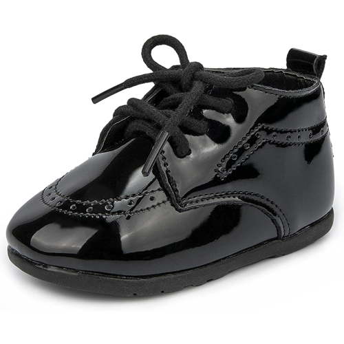 Infant Baby Boy Oxford Shoes PU Leather Loafers Rubber and Soft Sole Wedding Dress Shoes Toddler Girl Baby Walking Shoes