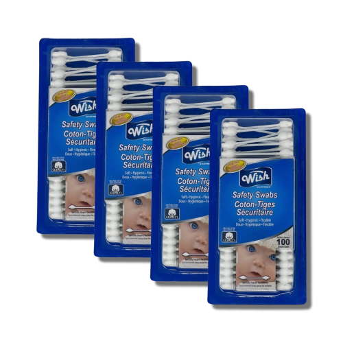 400 Safety Swabs Cotton swab Baby Safe large Cotton Tip for Newborn Babies