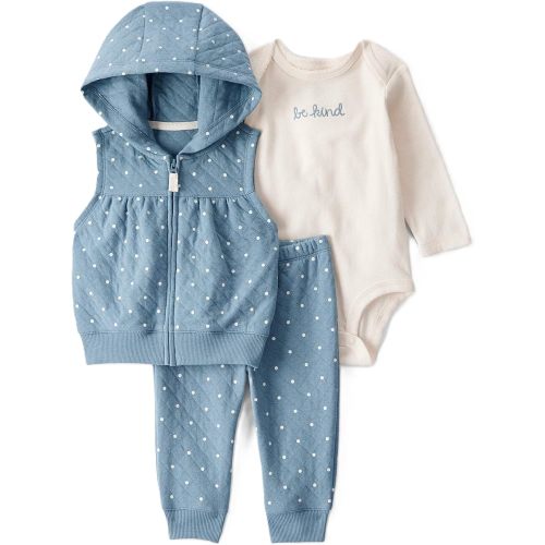 Carter's Baby Girls' 3 Piece Vest Little Jacket Set