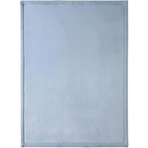 Hakuna Matte CloudSoft Baby Play Mat for Floor 60" x 80" Blue – Coral Velvet Memory Foam Rug for Crawling & Cozy Play – Non-Slip, Water-Resistant, Easy-CareTummy Time Mat, Playmat for Playpen