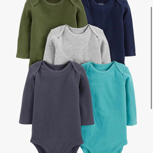 Simple Joys by Carter's Baby-Boys Long-Sleeve Bodysuit Pack of 5Bodysuit