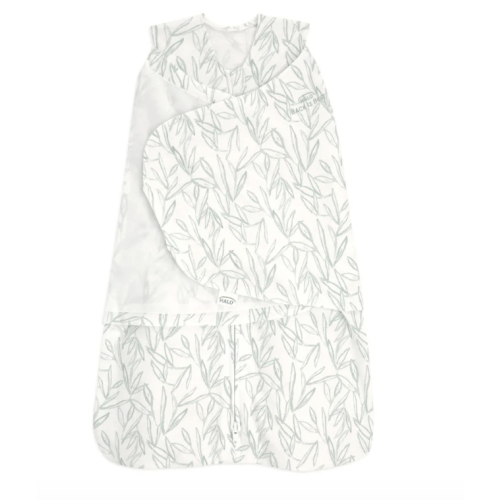 Cotton Baby Swaddle Green Leaves | Size: Newborn | HALO