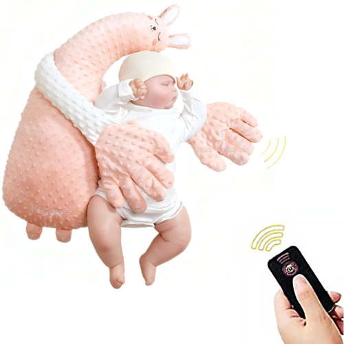 Smart Baby Soother Doll with Realistic Patting & Warmth, Calming Sleep Aid for Newborns to Reduce Startle Reflex, 3-Speed Adjustable Sleep Device with Remote Control for 0-12 Months