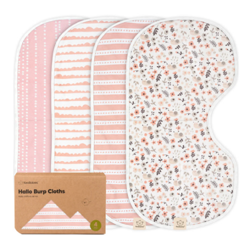 4-Pack Hallo Burp Cloths