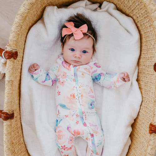 Zip-Up Footie Pajama - Bloom