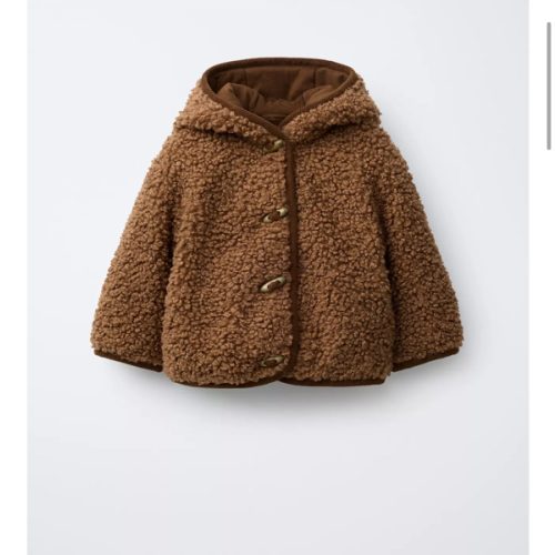 FAUX SHEARLING JACKET WITH FIREMAN CLASP - Brown | ZARA United States