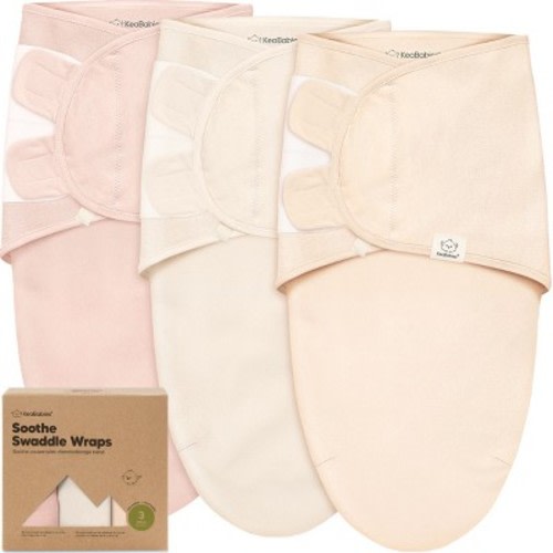 KeaBabies 3pk Organic Swaddle Sleep Sacks Baby, Premies Newborn Swaddles Wrap 0-3 Months, Soft Wearable Swaddle Blanket