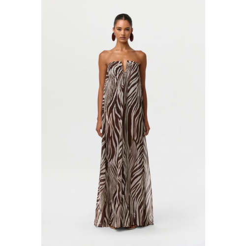 Chiffon Print Wide-Leg Jumpsuit