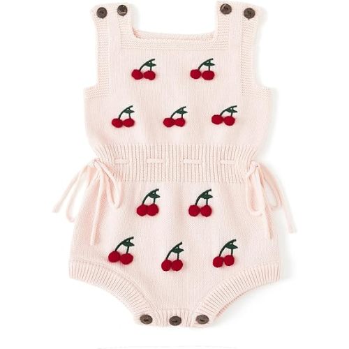 Simplee kids Baby Girl Knit Romper Fall Sleeveless Pompoms Rompers Newborn Little Girl Overall Jumpsuit Outfits