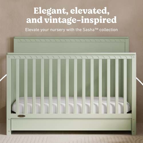 Sasha™ 5-in-1 Convertible Crib with Drawer