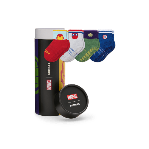 Marvel | Bombas Toddler Gripper Calf Sock 4-Pack Gift Box