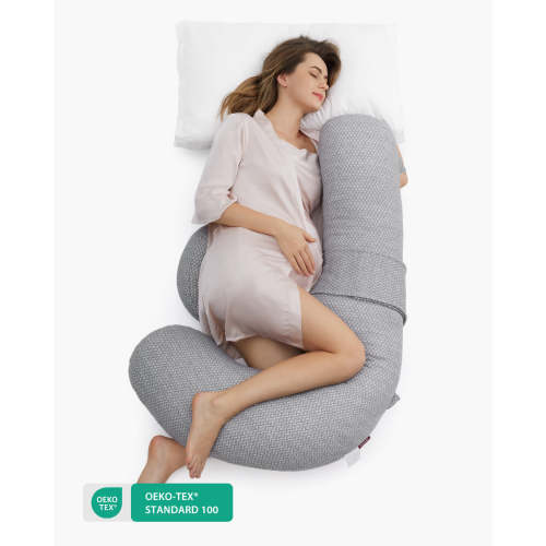 Momcozy F-Shaped Pregnancy Pillow With Wedge Pillow