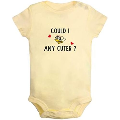 Could I Any Cuter Funny Rompers, Newborn Baby Bodysuits, Infant Jumpsuits, Kids Short Clothes, Novelty Graphic Outfits