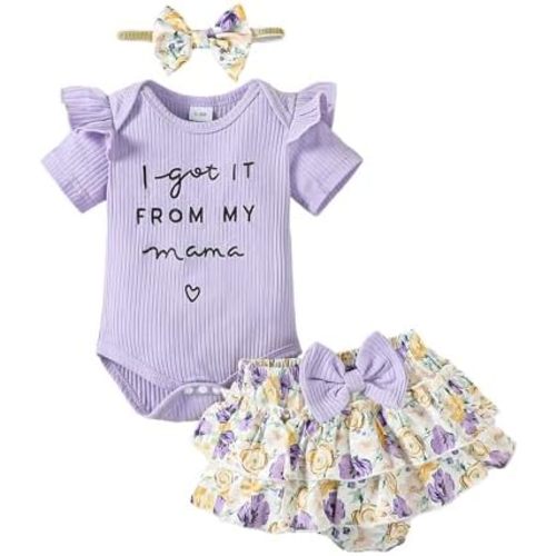 Mioglrie Newborn Infant Baby Girl Clothes Romper Shorts Set Floral Summer Outfits Cute Baby Clothes Girl