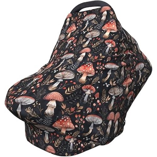 Mushroom Baby Car Seat Cover, Multi Use Stroller Cover, Mushroom Baby Stuff