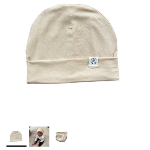 Satin Lined Jersey Beanie-Beige – Aarin & Co.