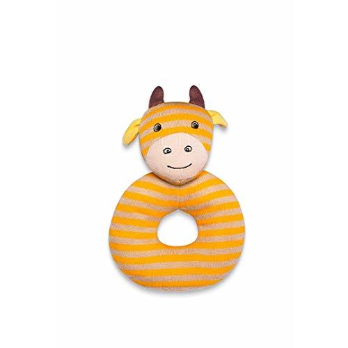 Apple Park Organic Farm Buddies - George Giraffe Teething Rattle, Baby Toy for Infants - Hypoallergenic, 100% Organic Cotton
