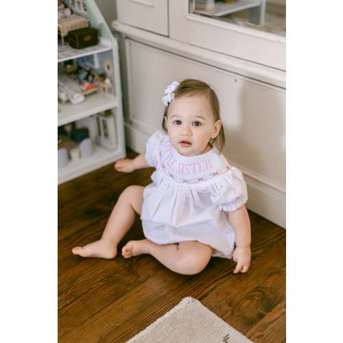 Smocked Bubble Little Sister I Poppy Kids Co