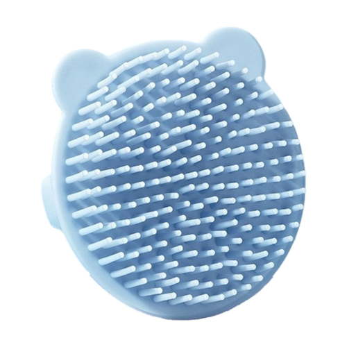 Round Tip Baby Shampoo Brush Silicone Soft Scalp Cleanser Cartoon Hairbrush For Infants Fun Bath Accessory