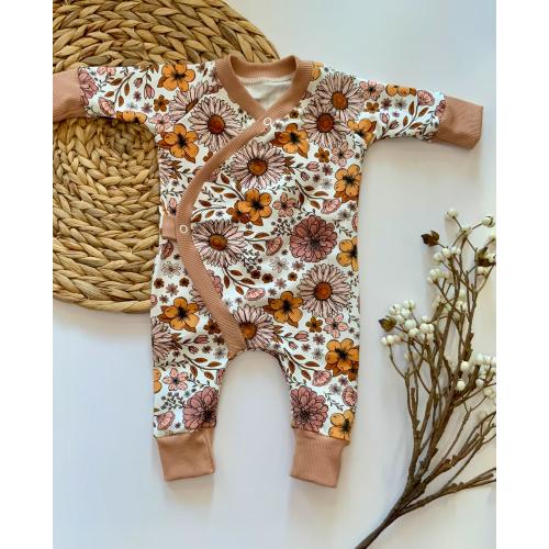 Organic Baby clothing/baby girl clothing/baby girl outfit/girl floral romper/baby girl/baby gift/Premie-24 months/made in USA