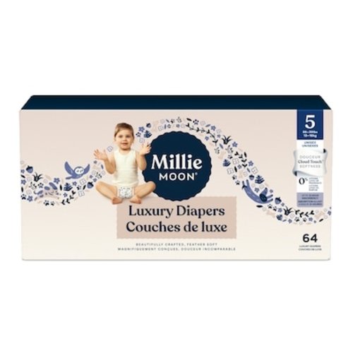 Millie Moon Millie Moon Luxury Diapers, Size 5, 64 Count | Shoppers Drug Mart