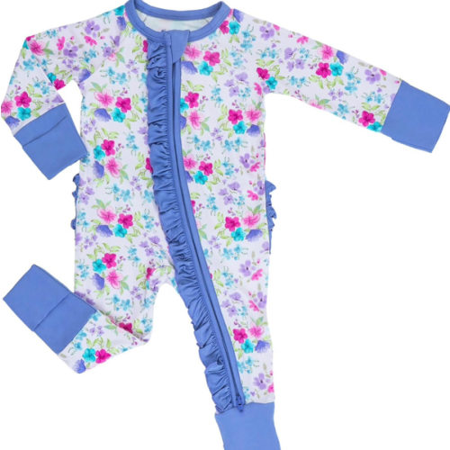 LollyBanks Baby Pajamas, Long Sleeve Baby Romper with 2-Way Zipper, 95% Viscose from Bamboo and 5% Spandex, Infant Sleepers