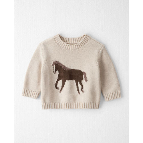 18m, Baby Organic Cotton Horse Sweater Knit - Little Planet | Carter's