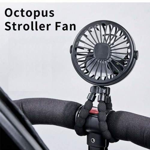 1pc Octopus Stroller Fan, USB Rechargeable Portable Quiet Fan, Mini Handheld Foldable Travel Fan With LED Night Light, Multifunctional Desk Fan, Adjustable Angle, Flexible Bendable, 3 Wind Speeds, Suitable For Baby Room | SHEIN USA