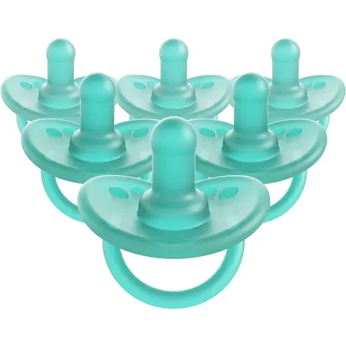 Evenflo Feeding Balance Plus Stage 1 Cylindrical Baby, Newborn and Infant Pacifier - Developed with Pediatric Feeding Specialists - 0 to 6 Months (Pack of 6)