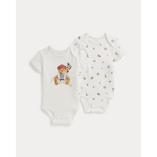 Polo Bear Cotton Bodysuit 2-Pack