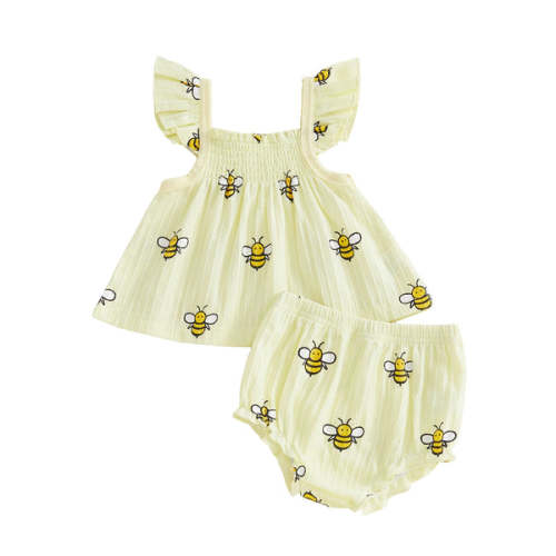 BEE Smocked Outfit - Hazel & Bo