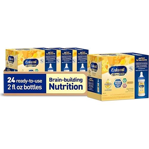 Enfamil NeuroPro Ready-to-Use Baby Formula, Ready to Feed, Brain and Immune Support with DHA, Iron and Prebiotics, Non-GMO, 2 Fl Oz Nursette Bottles (6 count) (Pack of 4), Total 24 bottles