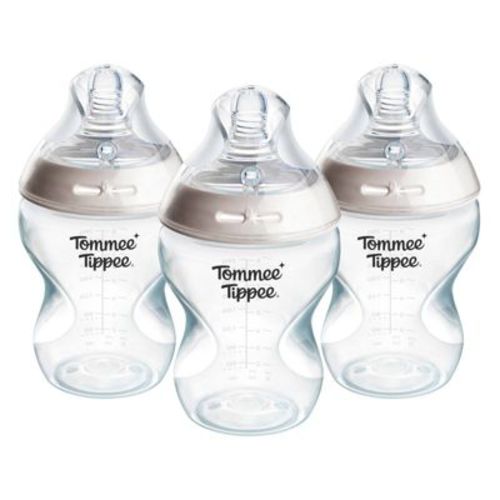 Tommee Tippee Natural Start Slow-Flow Breast-Like Nipple Anti-Colic Baby Bottle - 9oz/3pk